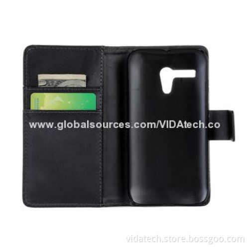 Flip Frosted Leather Case with Credit Card Slot and Holder for Motorola Moto G X1032, Manufacturer